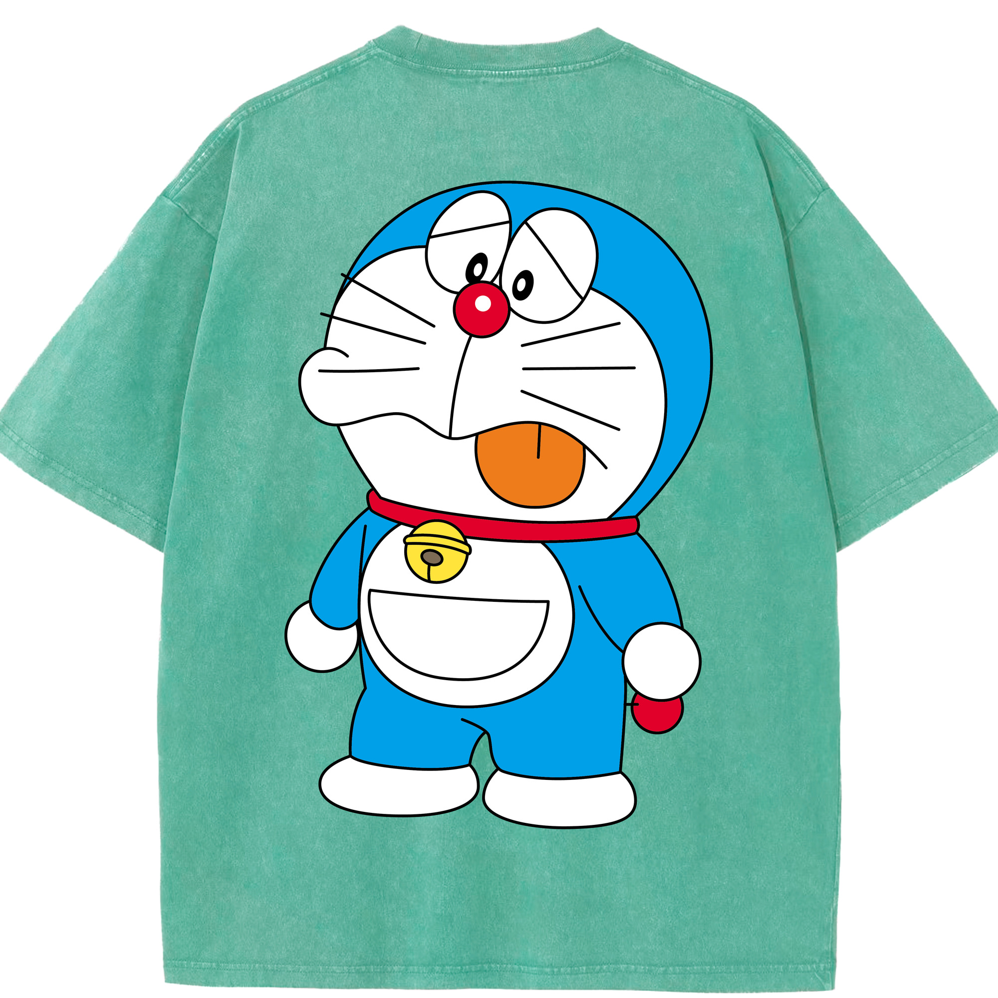 （画像用） ドラえもん Doraemon 綿100% ヴィンテージ風 半袖Tシャツ（背面プリント）